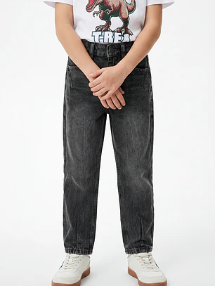 Jeans Loose Fit Niño Negro