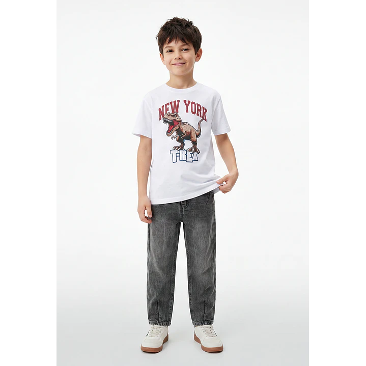 Jeans Loose Fit Niño Negro 1