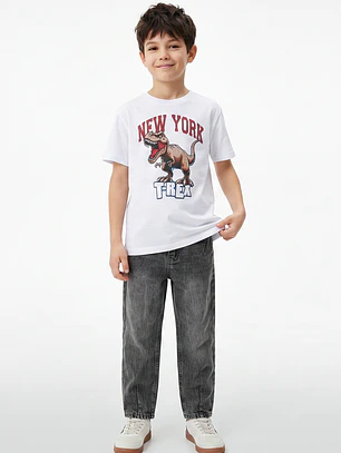 Jeans Loose Fit Niño Negro