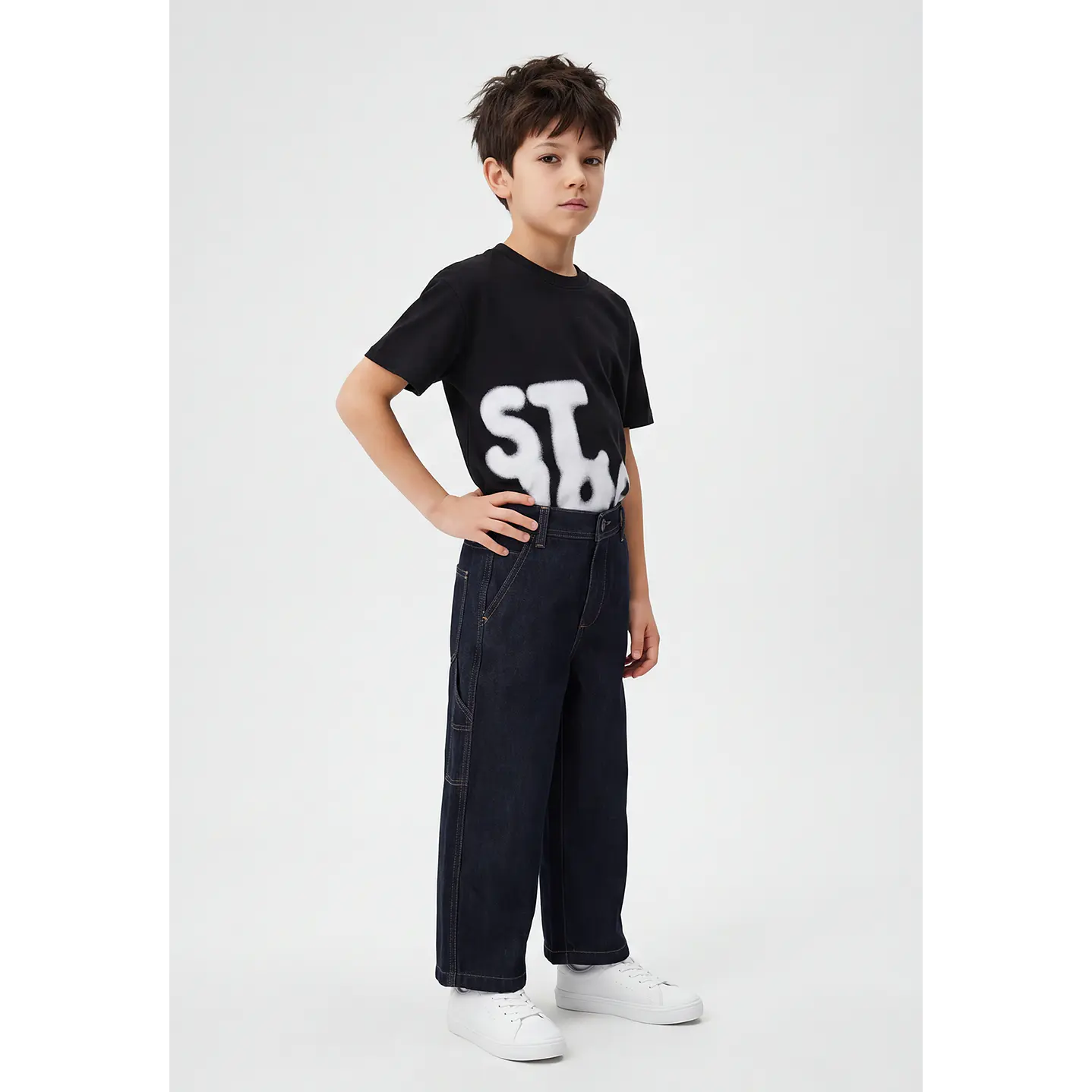 Jeans Raw Carpintero Niño Azul 4