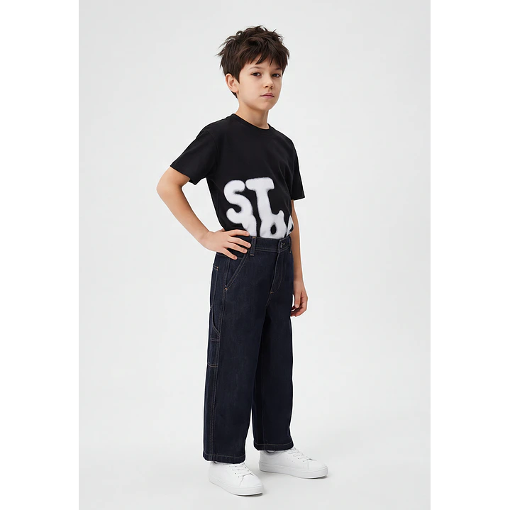 Jeans Raw Carpintero Niño Azul 4