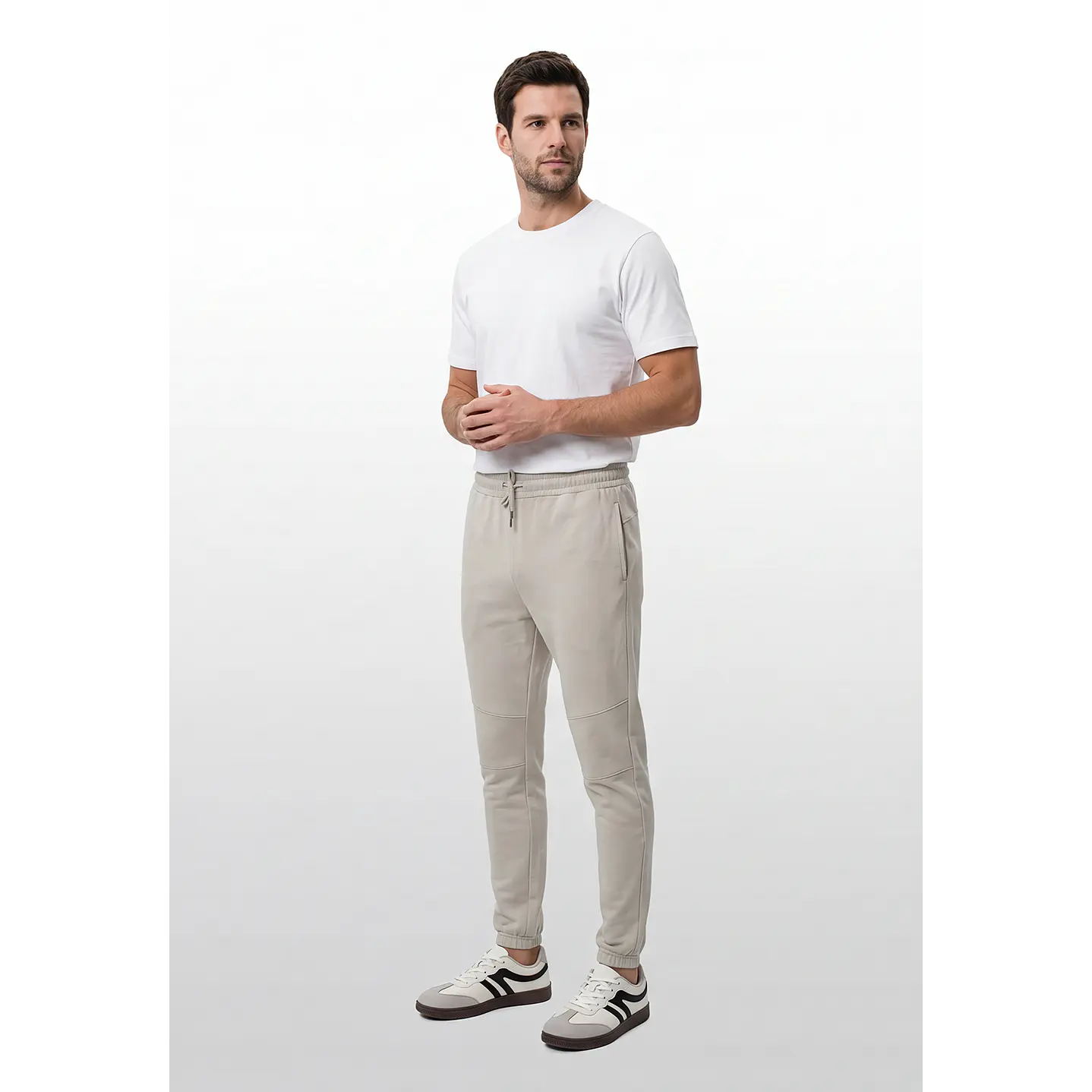Buzo Corte Rodilla Hombre Gris 3