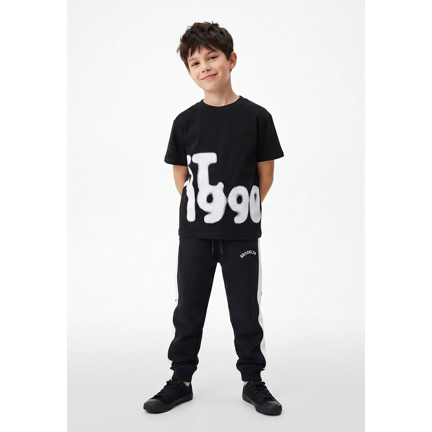 Polera Urbana Niño Negro 2