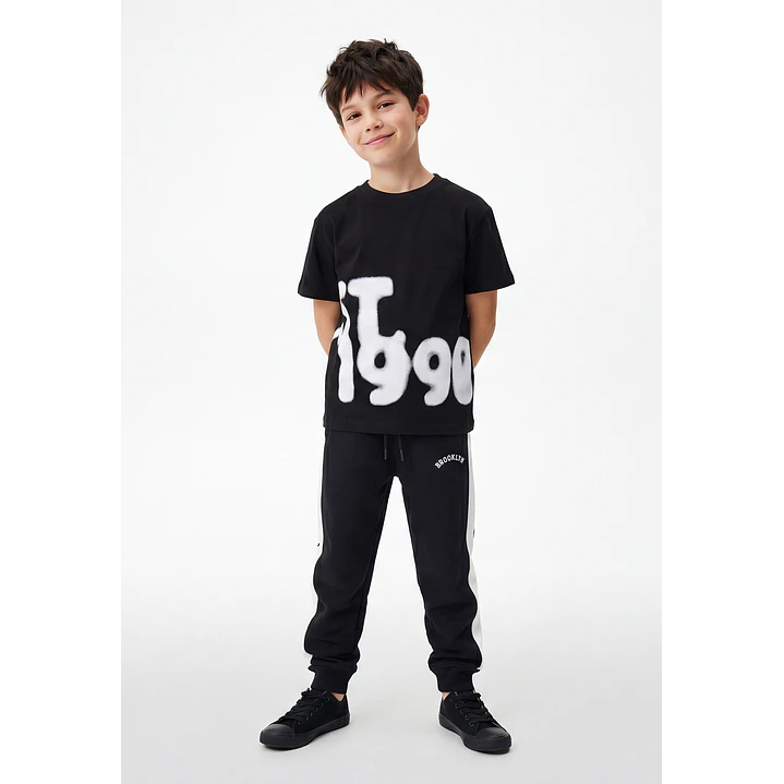 Polera Urbana Niño Negro 2