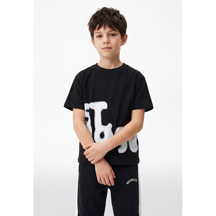 Polera Urbana Niño Negro 1