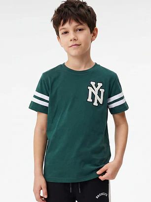 Polera College Niño Verde