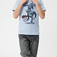 Polera Dino Niño Celeste - Miniatura 3