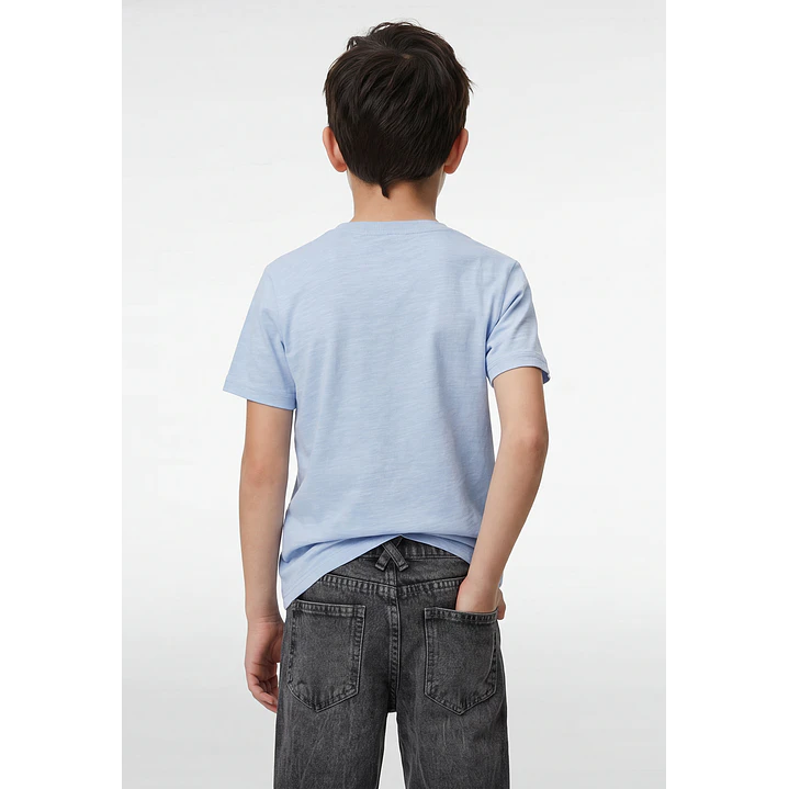 Polera Dino Niño Celeste 4