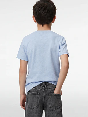 Polera Dino Niño Celeste
