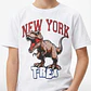 Polera Dino Niño Blanco - Miniatura 3