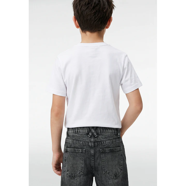 Polera Dino Niño Blanco 4