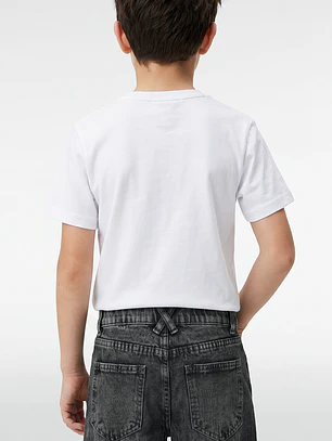 Polera Dino Niño Blanco