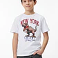 Polera Dino Niño Blanco - Miniatura 1