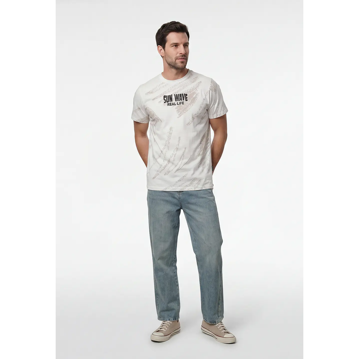 Jeans Oxidado Baggy Hombre Azul 3