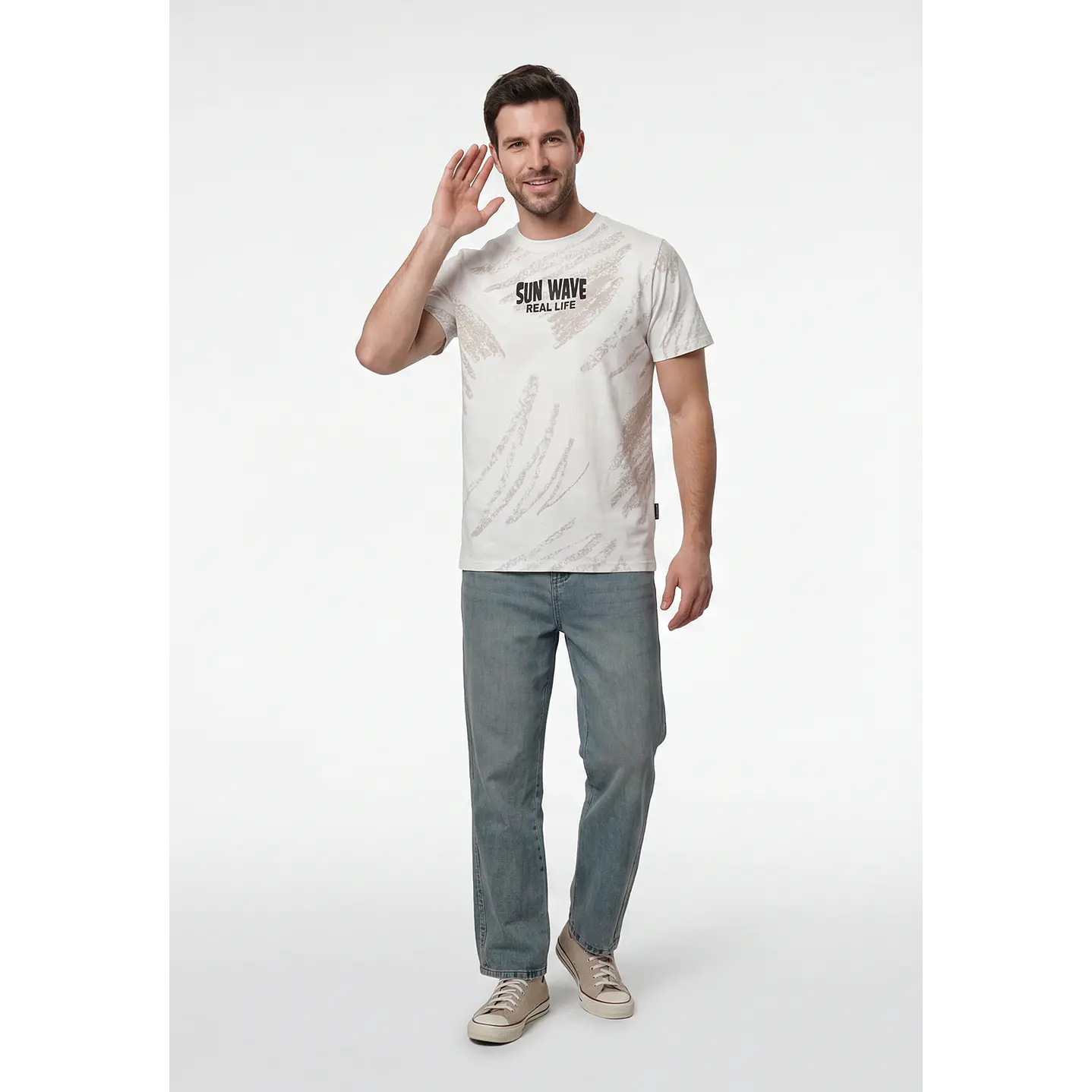 Jeans Oxidado Baggy Hombre Azul 4