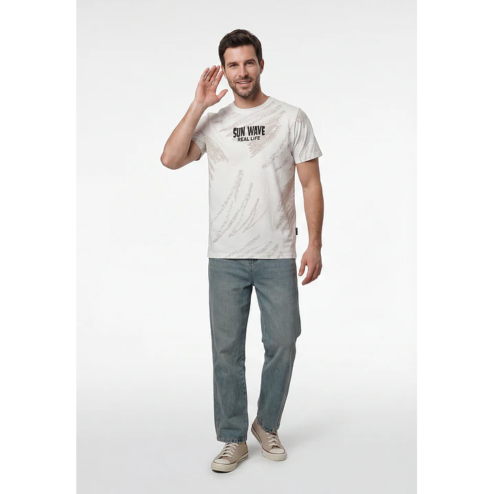 Jeans Oxidado Baggy Hombre Azul 4