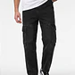 Jeans Procesado Cargo Hombre Negro - Miniatura 1