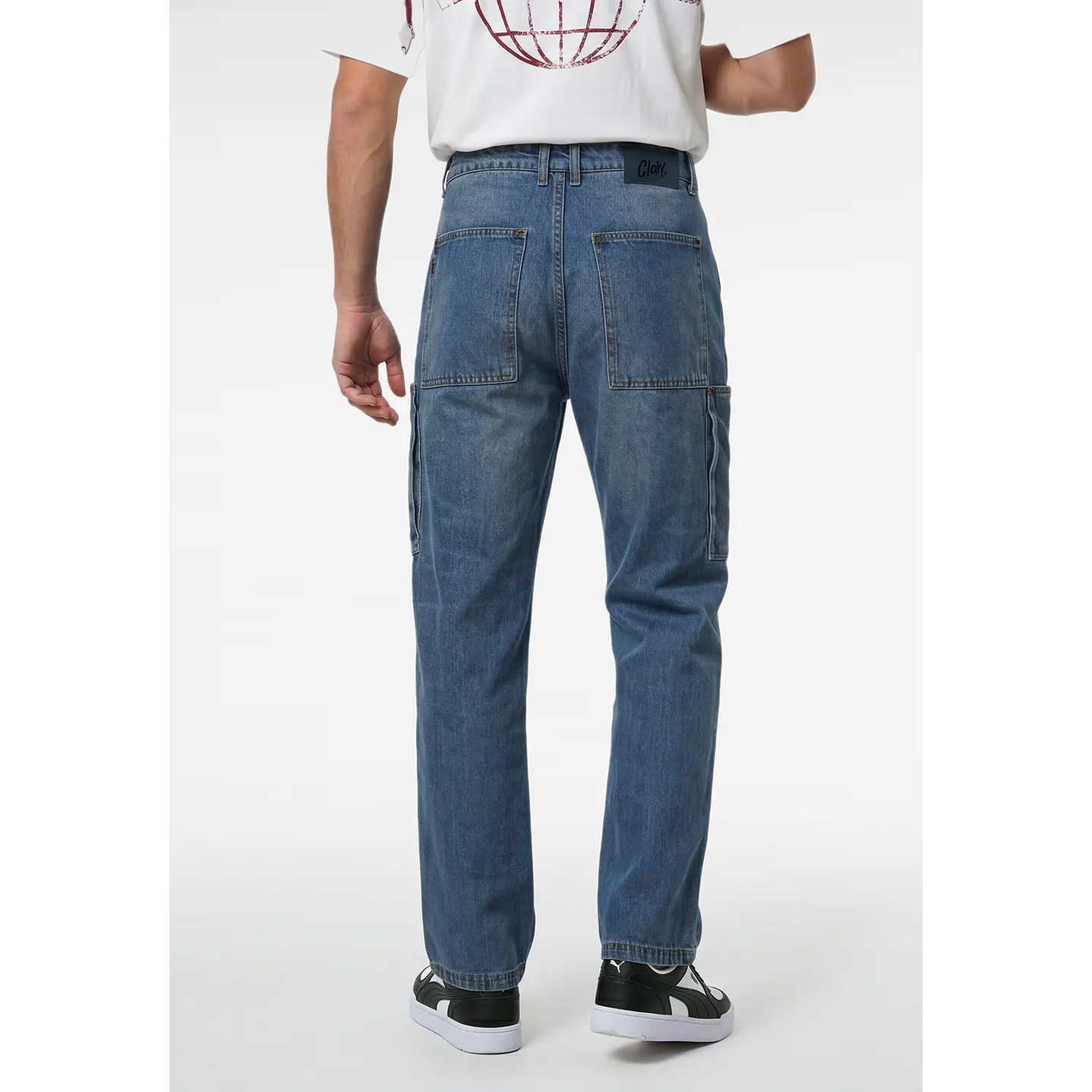 Jeans Cargo Hombre Azul 2