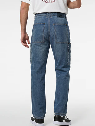 Jeans Cargo Hombre Azul