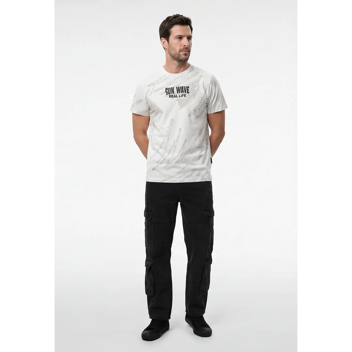 Jeans Cargo Hombre Negro 1