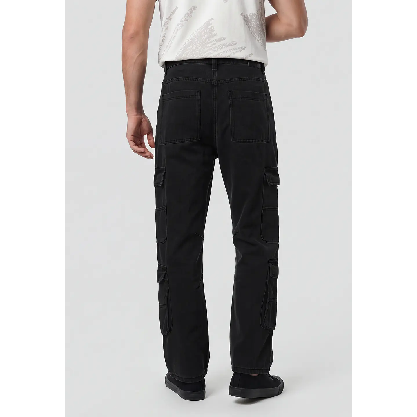 Jeans Cargo Hombre Negro 3