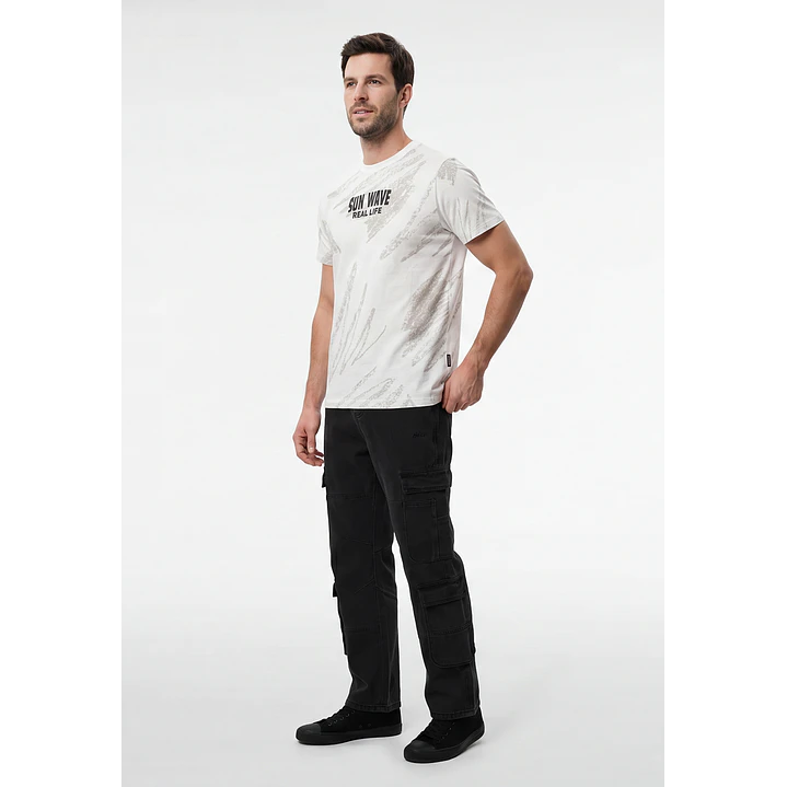 Jeans Cargo Hombre Negro 4