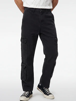 Jeans Cargo Hombre Negro