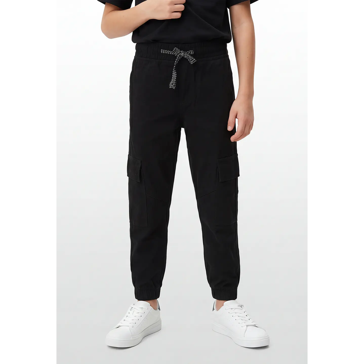 Pantalón Cargo Loose Fit Niño Negro 1