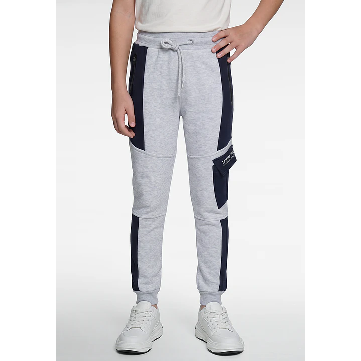 Buzo Deportivo Cargo Niño Gris 2