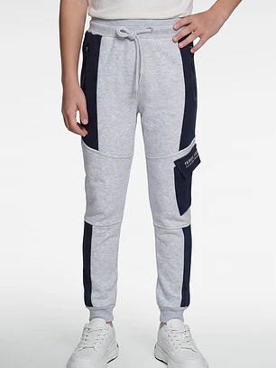 Buzo Deportivo Cargo Niño Gris