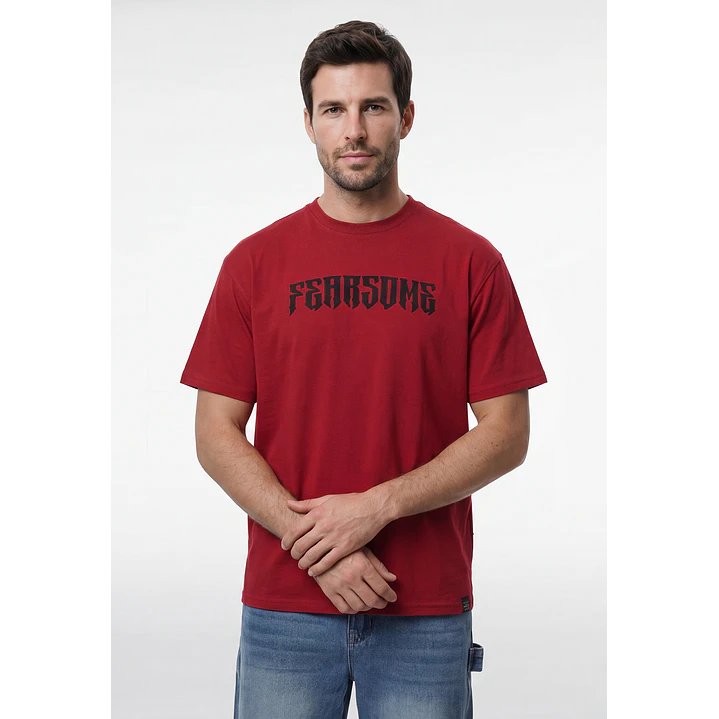 Polera Gothic Relaxed Hombre Rojo 1