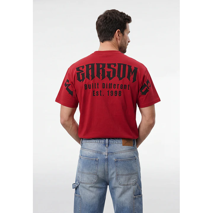 Polera Gothic Relaxed Hombre Rojo 3