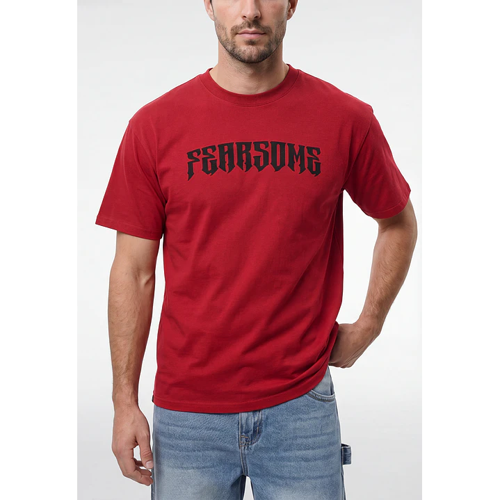 Polera Gothic Relaxed Hombre Rojo 2