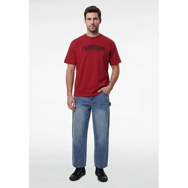 Polera Gothic Relaxed Hombre Rojo 4