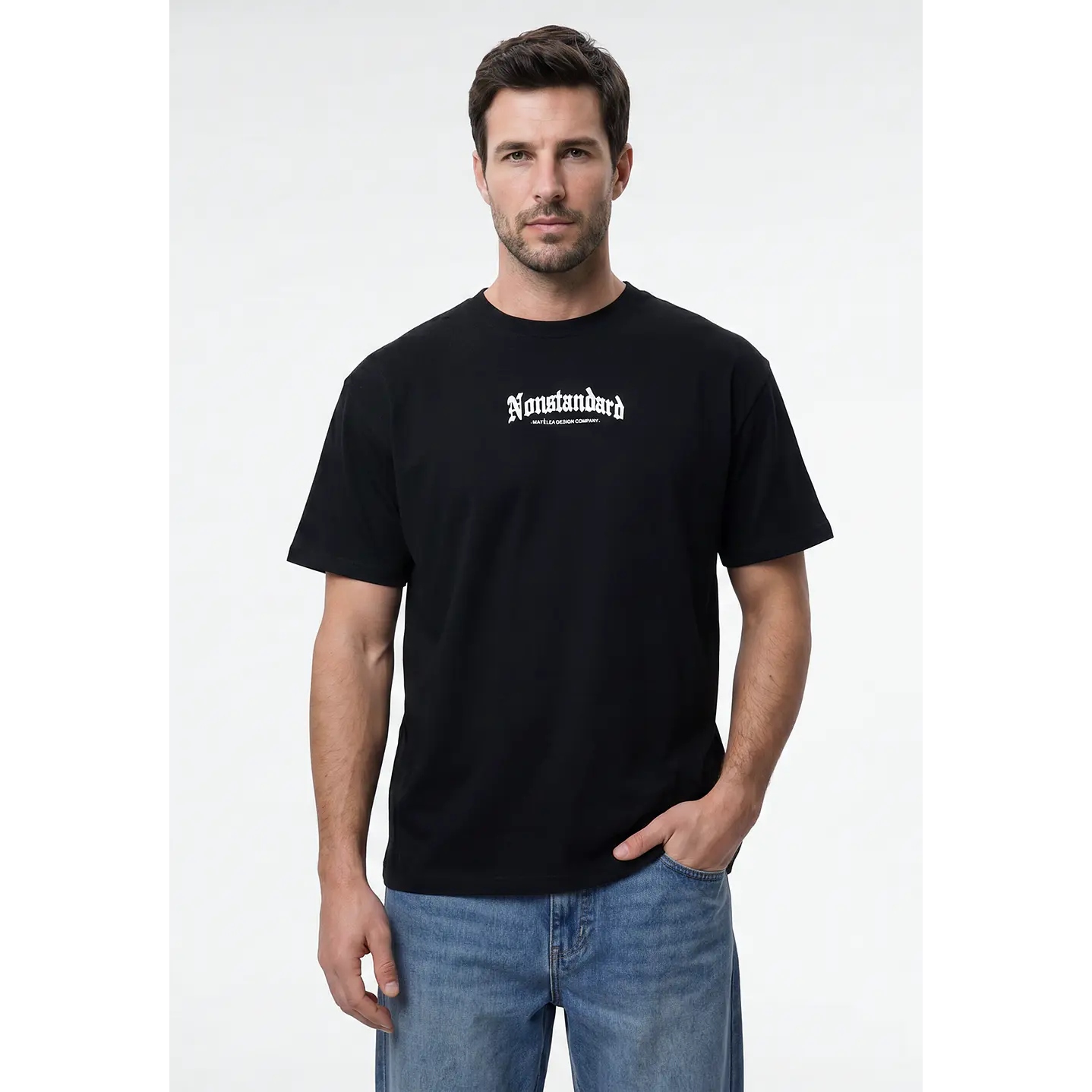 Polera Gothic Relaxed Hombre Negro 1