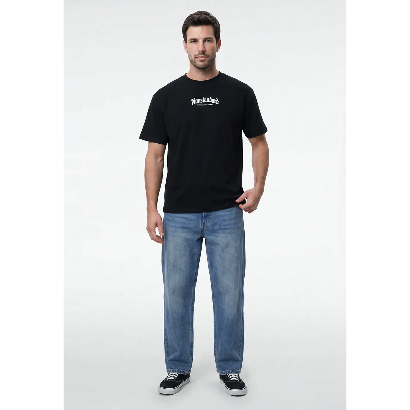 Polera Gothic Relaxed Hombre Negro 3