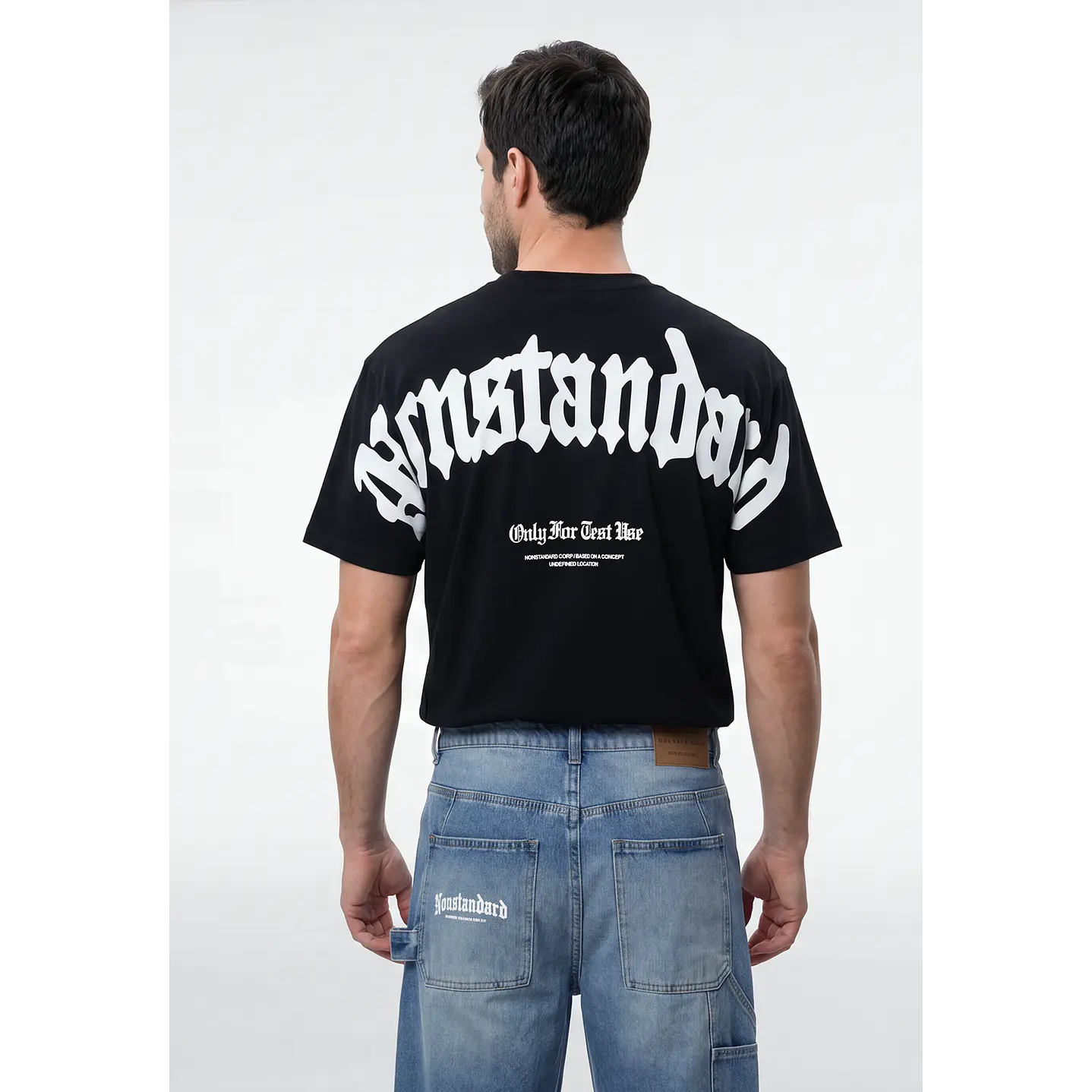 Polera Gothic Relaxed Hombre Negro 2