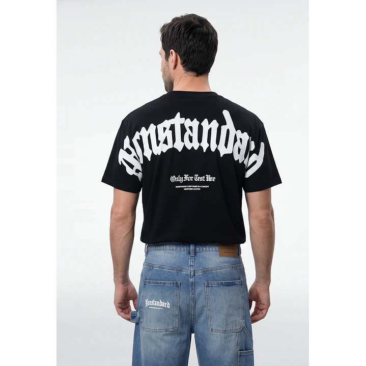 Polera Gothic Relaxed Hombre Negro 3