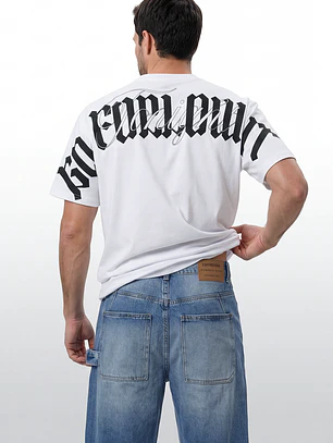 Polera Gothic Relaxed Hombre Blanco