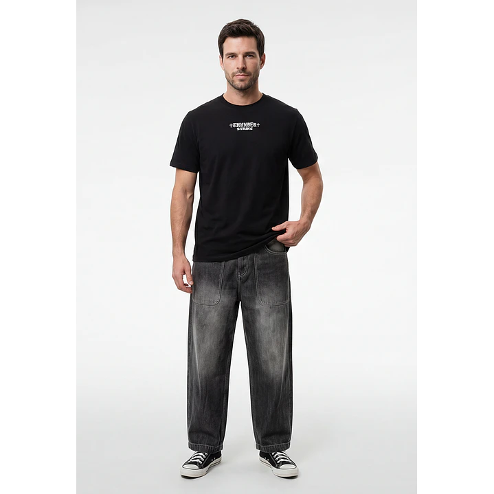 Polera Alas Hombre Negro 4