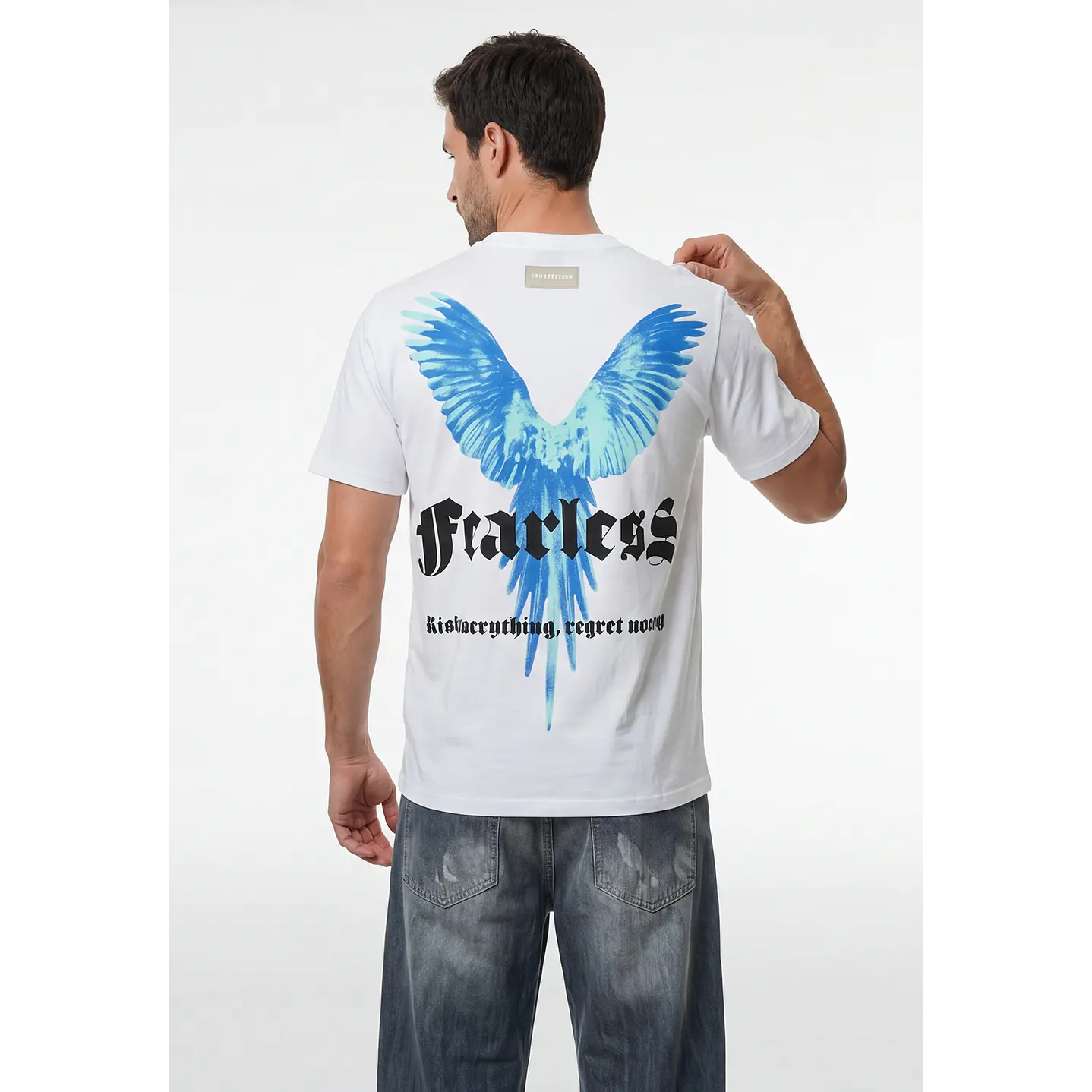 Polera Alas Hombre Blanco 1