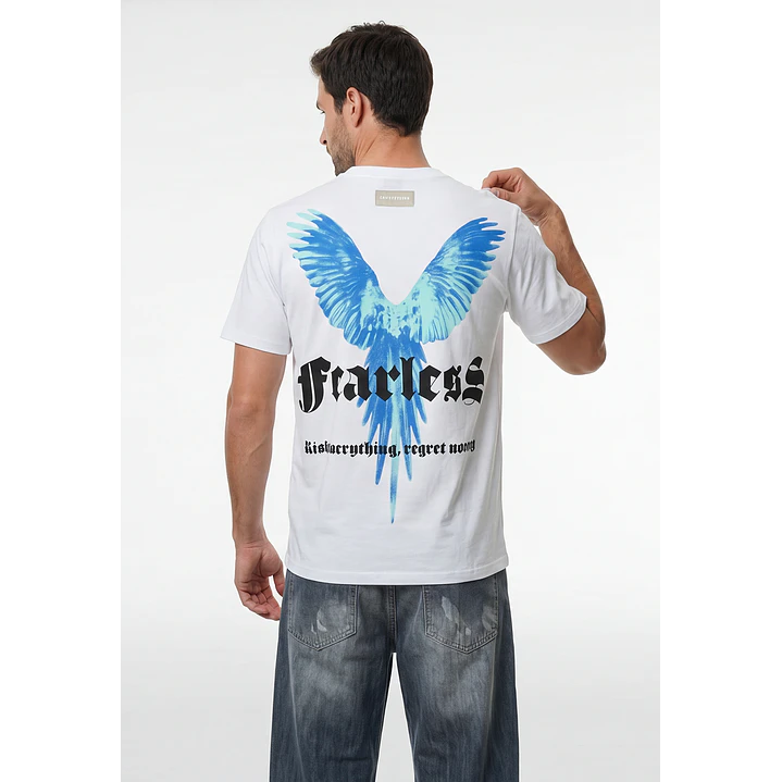 Polera Alas Hombre Blanco 3
