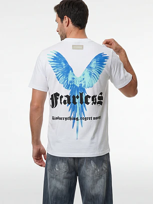 Polera Alas Hombre Blanco