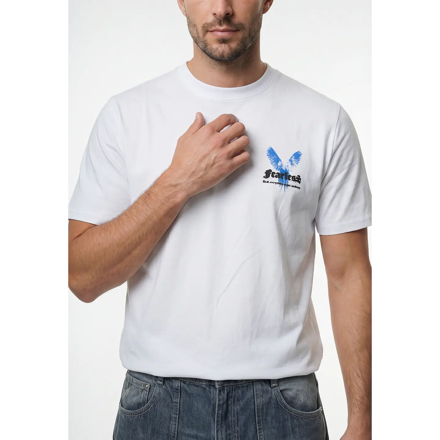 Polera Alas Hombre Blanco 3