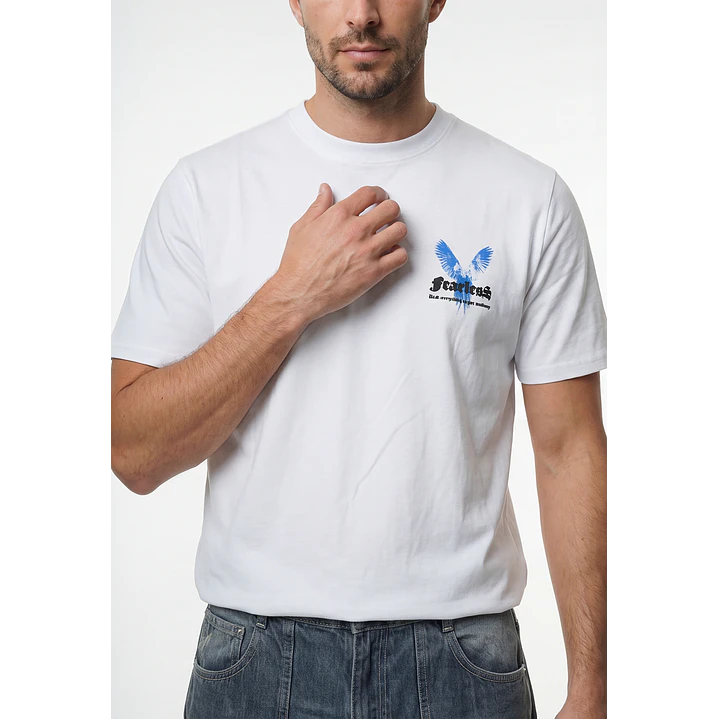 Polera Alas Hombre Blanco 2
