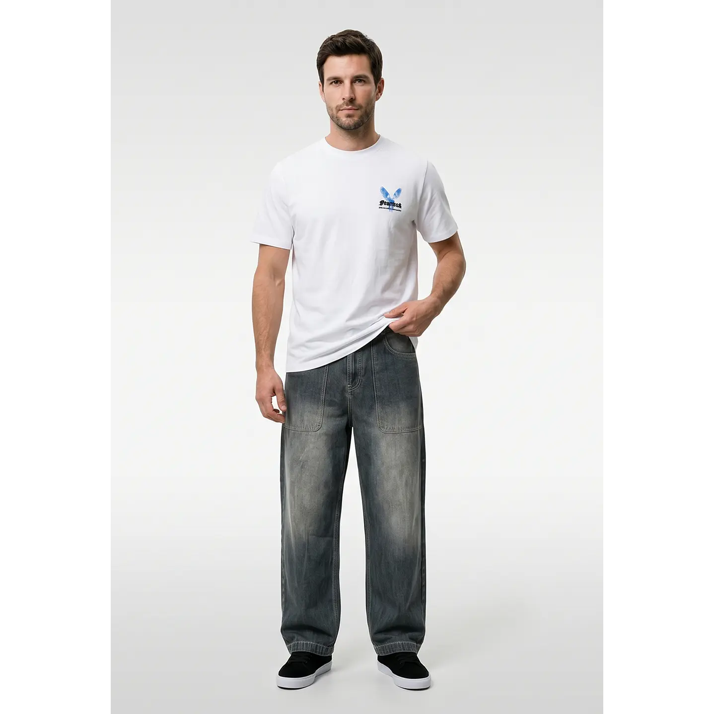 Polera Alas Hombre Blanco 4