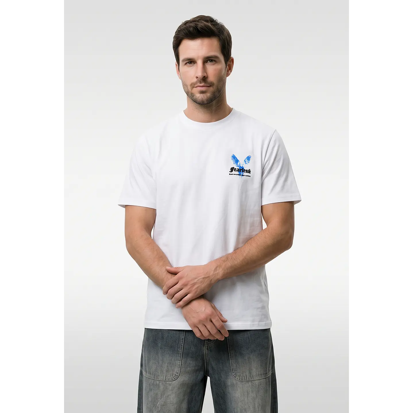 Polera Alas Hombre Blanco 2