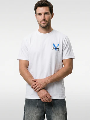 Polera Alas Hombre Blanco