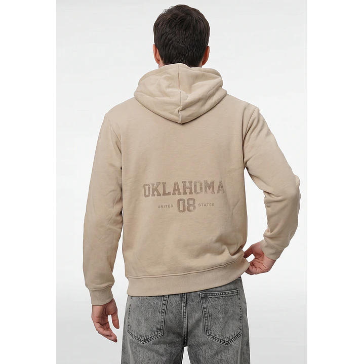 Polerón Numero Hombre Beige 3