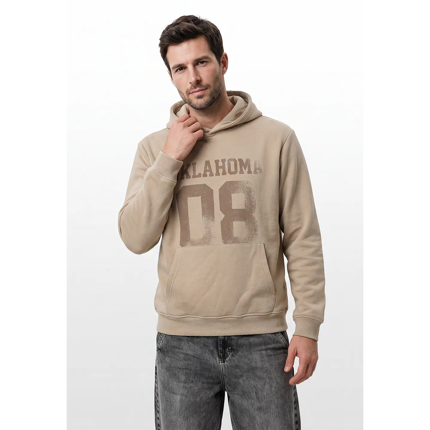 Polerón Numero Hombre Beige 1